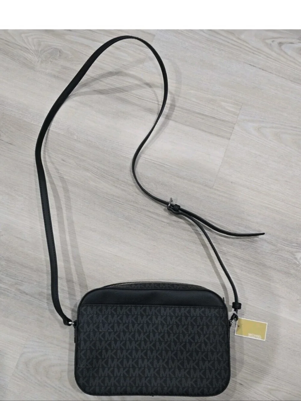 Michael Kors Jet Set Large Logo Crossbody Bag (Black) NWT